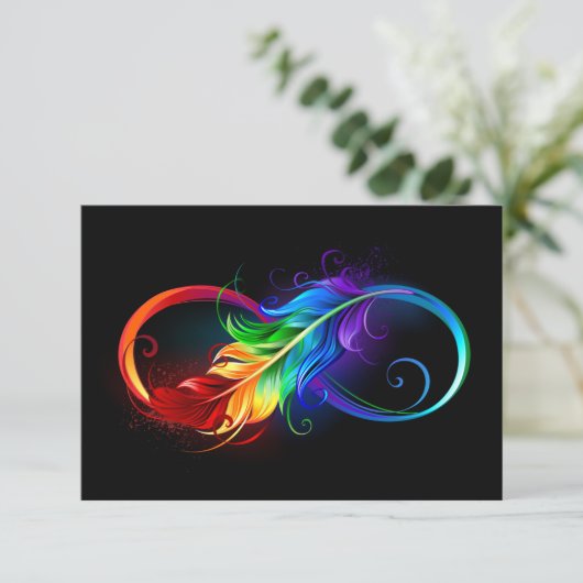 インフィニティシンボル(虹の羽根あり) カード (スタンド正面)