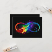 インフィニティシンボル(虹の羽根あり) カード (正面/裏面インサイチュ)