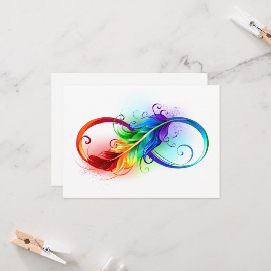 インフィニティシンボル(虹の羽根あり) カード (正面/裏面インサイチュ)