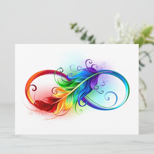 インフィニティシンボル(虹の羽根あり) カード (スタンド正面)