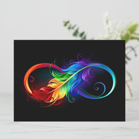 インフィニティシンボル(虹の羽根あり) カード (スタンド正面)