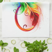 インフィニティシンボル（虹の羽根あり） キッチンタオル (折り畳み)