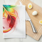 インフィニティシンボル（虹の羽根あり） キッチンタオル (四つ折り)