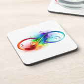 インフィニティシンボル（虹の羽根あり） コースター (左側)