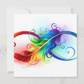 インフィニティシンボル(虹の羽根あり) サンキューカード (裏面)