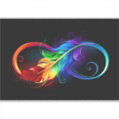 インフィニティシンボル（虹の羽根あり） シール (正面)