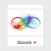 インフィニティシンボル(虹の羽根あり) シール (シート)