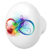 インフィニティシンボル（虹の羽根あり） セラミックノブ (右)