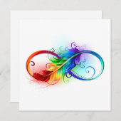 インフィニティシンボル(虹の羽根あり) セーブザデート (正面/裏面)