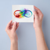 インフィニティシンボル(虹の羽根あり) チラシ (手)