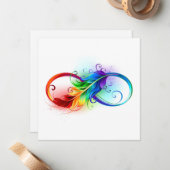 インフィニティシンボル（虹の羽根あり） ノートカード (正面/裏面インサイチュ)