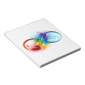 インフィニティシンボル(虹の羽根あり) ノートパッド (アングル)