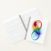 インフィニティシンボル（虹の羽根あり） ノートブック (内部)