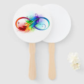 インフィニティシンボル（虹の羽根あり） ハンドファン (正面&裏面)