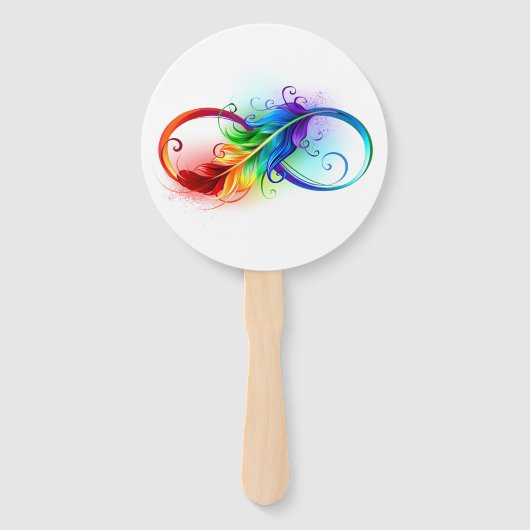 インフィニティシンボル（虹の羽根あり） ハンドファン (正面)