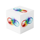 インフィニティシンボル（虹の羽根あり） フォトキューブ (裏面アングル)