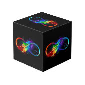インフィニティシンボル（虹の羽根あり） フォトキューブ (裏面アングル)