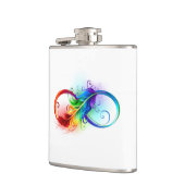 インフィニティシンボル（虹の羽根あり） フラスク (左)