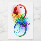 インフィニティシンボル（虹の羽根あり） フードラベル (シングルラベル)