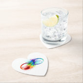 インフィニティシンボル（虹の羽根あり） ペーパーコースター (インサイチュ)