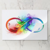 インフィニティシンボル（虹の羽根あり） ペーパーパッド (折り畳み)