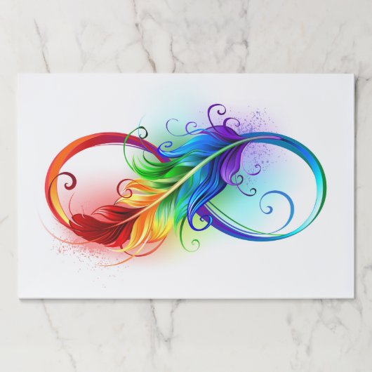 インフィニティシンボル（虹の羽根あり） ペーパーパッド (正面)