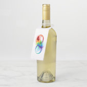 インフィニティシンボル（虹の羽根あり） ボトルネックタグ (アングル)