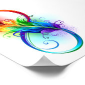 インフィニティシンボル（虹の羽根あり） ポスター (角)