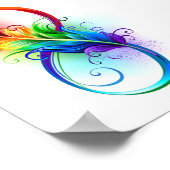 インフィニティシンボル(虹の羽根あり) ポスター (角)