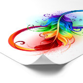 インフィニティシンボル（虹の羽根あり） ポスター (角)