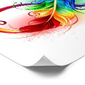 インフィニティシンボル（虹の羽根あり） ポスター (角)