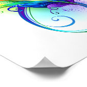 インフィニティシンボル(虹の羽根あり) ポスター (角)