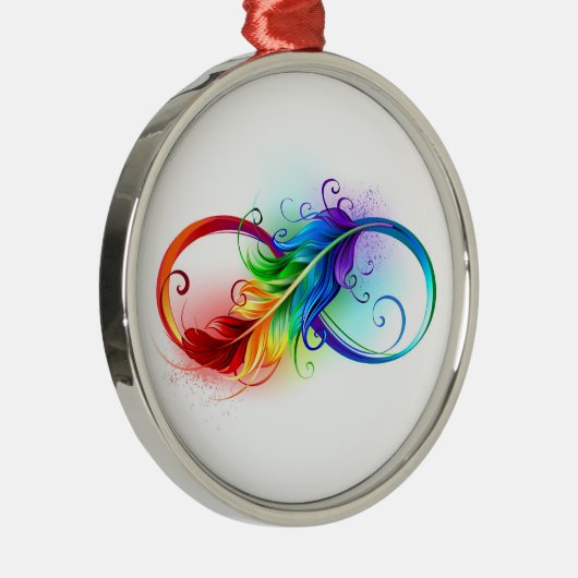インフィニティシンボル(虹の羽根あり) メタルオーナメント (右)
