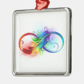 インフィニティシンボル（虹の羽根あり） メタルオーナメント (左)