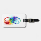 インフィニティシンボル(虹の羽根あり) ラゲッジタグ (正面横)