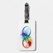 インフィニティシンボル(虹の羽根あり) ラゲッジタグ (裏面縦)