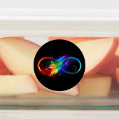 インフィニティシンボル（虹の羽根あり） ラベル (貼付)