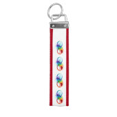 インフィニティシンボル（虹の羽根あり） リストバンドキーホルダー (鍵トップ)