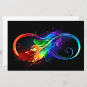 インフィニティシンボル（虹の羽根あり） 便箋 (正面/裏面)