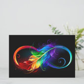 インフィニティシンボル（虹の羽根あり） 便箋 (スタンド正面)