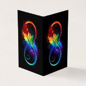 インフィニティシンボル(虹の羽根あり) 名刺 (外部)