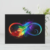 インフィニティシンボル(虹の羽根あり) 招待状 (スタンド正面)