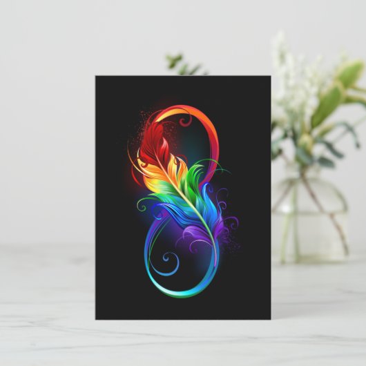 インフィニティシンボル(虹の羽根あり) 招待状 (スタンド正面)