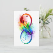 インフィニティシンボル(虹の羽根あり) 招待状 (スタンド正面)