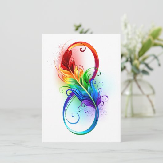 インフィニティシンボル(虹の羽根あり) 招待状 (スタンド正面)