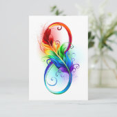 インフィニティシンボル(虹の羽根あり) 招待状 (スタンド正面)