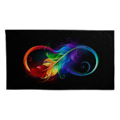 インフィニティシンボル(虹の羽根あり) 枕カバー (裏面-右)