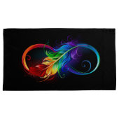 インフィニティシンボル(虹の羽根あり) 枕カバー (正面右)