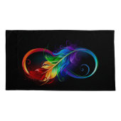 インフィニティシンボル(虹の羽根あり) 枕カバー (裏面-左)