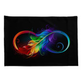 インフィニティシンボル(虹の羽根あり) 枕カバー (裏面-右)